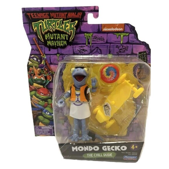 NEW TMNT Mutant Mayhem Mondo Gecko 4.5 in Action Figure - Picture 1 of 6